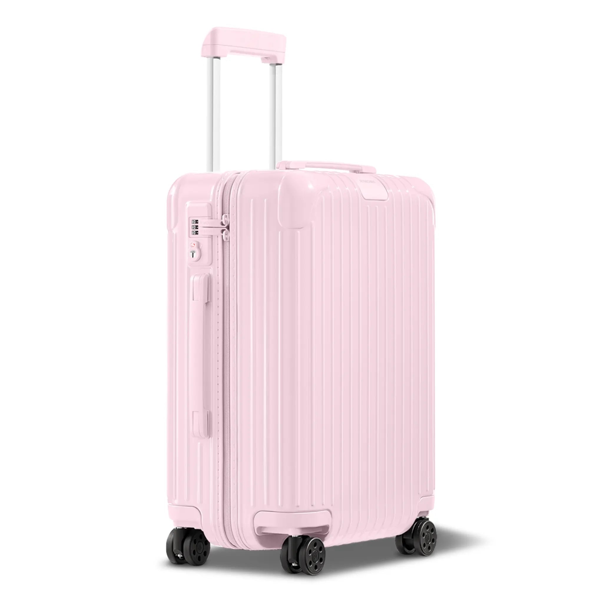 Front Side View of RIMOWA Essentials Gloss Ballerina Pink Cabin Suitcase 83253751
